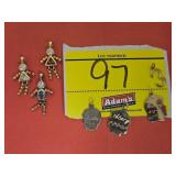 (3) CHARMS...2 STAMPED GF, '3' CHARM WITH