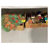TREE SKIRT, 2 BOXES OF CLEANING SUPPLIES,