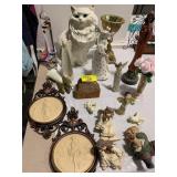CAT CERAMIC FIGURE, BAROMETER, ANGEL Dï¿½COR,