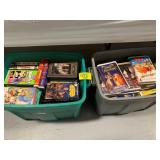 2 TOTES OF VHS TAPES