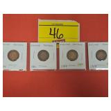 (4) FOREIGN GREAT BRITAIN FARTHINGS...1944, 1951,