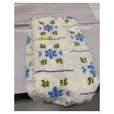 BLUE FLOWER CHENILLE BEDSPREAD