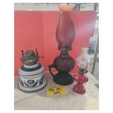 (3) OIL LAMPS