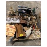 COLEMAN PORTABLE TV, FLOOD LIGHT, WOODEN Dï¿½COR,