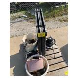 STANLEY SAWHORSES, BUFFER, BUCKET OF HARDWARE OF