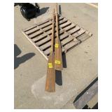 2 WOODEN OARS