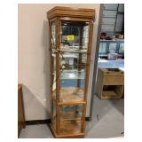 6FT TALL PRESSED WOOD W/ GLASS-DOOR DISPLAY
