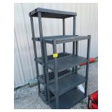 2 PLASTIC SHELVING UNITS