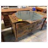ANTIQUE VANITY MIRROR, MID CENTURY HENRENDON