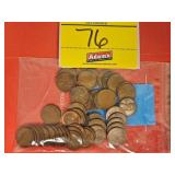 (50) WHEAT PENNIES