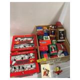 BOX OF SNOOPY THEMED HALLMARK & MISC ORNAMENTS, 2