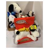 SNORING SNOOPY, GROUP OF SNOOPY PLUSH