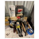 GROUP OF PAINTING SUPPLIES OF ALL KINDS