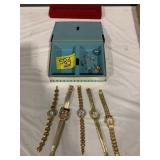 RINGS, LADIES WATCHES, JEWELRY BOX, ETC