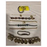 GROUP OF LADIES COSTUME BRACELETS