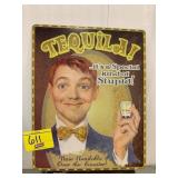 TEQUILA NOVELTY METAL SIGN
