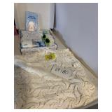 GOD LOVES BABY BOX, 64X80 DOILIE STYLE TABLECLOTH