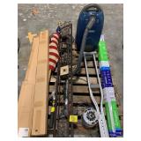 CRUTCHES, KENMORE VACUUM, AMERICAN FLAG, METAL