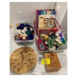 2 TUBS OF CRAFTING STAMPERS (SOME STAMPIN UP),