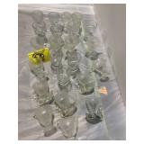 COLLECTION OF GLASS SWAN & CHICKEN THEMED EGG