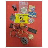 MISCELLANEOUS MARBLES, KEYCHAINS, VINTAGE MARBLE