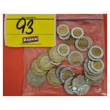 BAG OF MISCELLANEOUS FOREIGN COINS