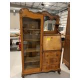 69' TALL ANTIQUE WOODEN SIDE-BY-SIDE SECRETARY