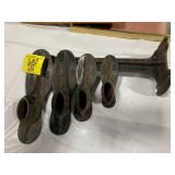 ANTIQUE CAST IRON SHOE STAND W/ MULTIPLE SIZES