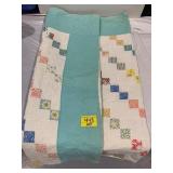 HAND STITCHED PATCHWORK SQUARE QUILT