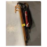 GROUP OF CANES & UMBRELLAS