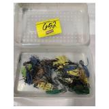 TUB OF LEAD WEIGHT FISHING LURES