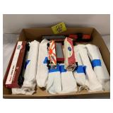 BOX OF VINTAGE PLASTIC TRAIN CARS OF ALL STYLES