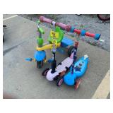 3 KIDS SCOOTERS / TRIKES