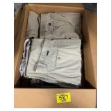 BOX OF MENS DOCKERS KHAKI PANTS 38X32