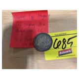 POTENTIAL COPY MORGAN COIN WEIGHING .70 OUNCES