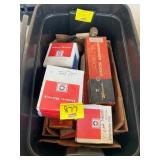 TOTE OF VINTAGE AUTO PARTS