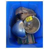 TOTE OF VINTAGE AUTO PARTS