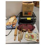 HANSON SCALE, TOASTER OVEN, WOODEN KITCHEN