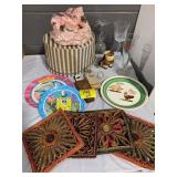 MILLER BEER GLASS, MCM COASTER SET, ANTIQUE