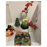 CACCIA ITALY RABBIT DISH, FLOWER VASES &