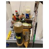 BILLY BASS, FISHING POLES, MIGHTY TUFF CARRIER,