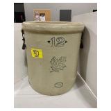 #12 MARKED WESTERN STONEWARE CROCK