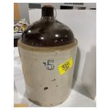 #5 MARKED CROCK JUG