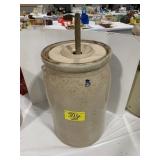 #5 MARKED CROCK BUTTER CHURN