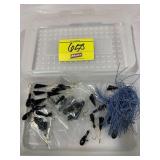 TUB OF LEAD WEIGHT FISHING LURES