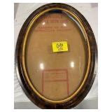 ANTIQUE BUBBLE GLASS PICTURE FRAME