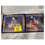 PAIR OF SOUTHWESTERN STYLE WOLF PRINTS