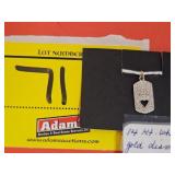 14KT WHITE GOLD DIAMOND PENDANT. VERIFIED BY THE