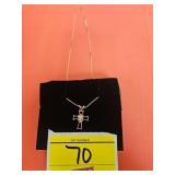 VERY UNIQUE 14KT YELLOW GOLD DIAMOND CROSS