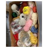 BOX OF YARN & THREAD